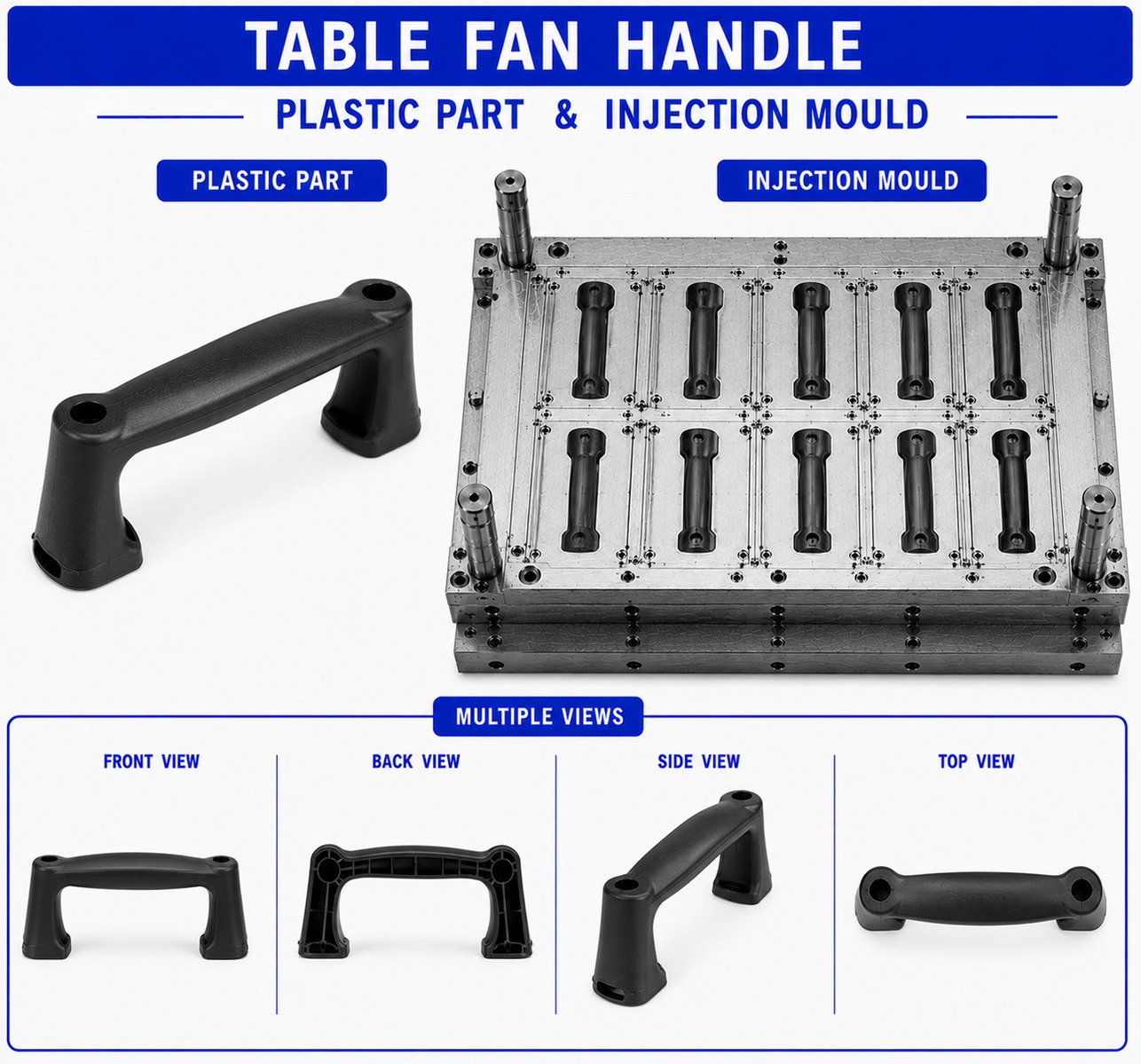 Table Fan Plastic Handle Mould and Moulding Service